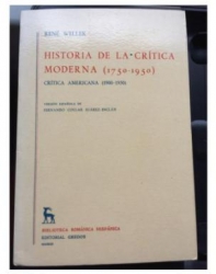 HISTORIA DE LA CRITICA MODERNA 1750-1950 CRITICA AMERICANA VOLUMEN VI